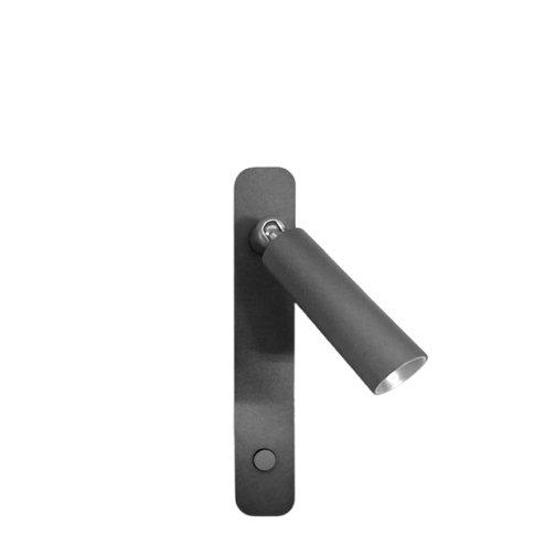 筒形ライト　ON/OFFスイッチタイプ　垂直面取付式　グレー