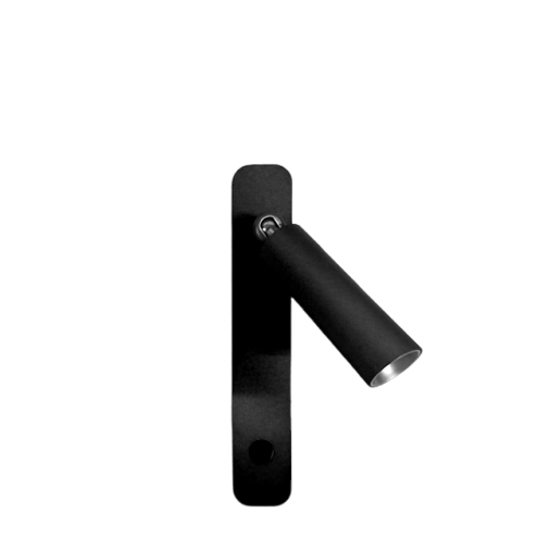 筒形ライト　ON/OFFスイッチタイプ　垂直面取付式　ブラック